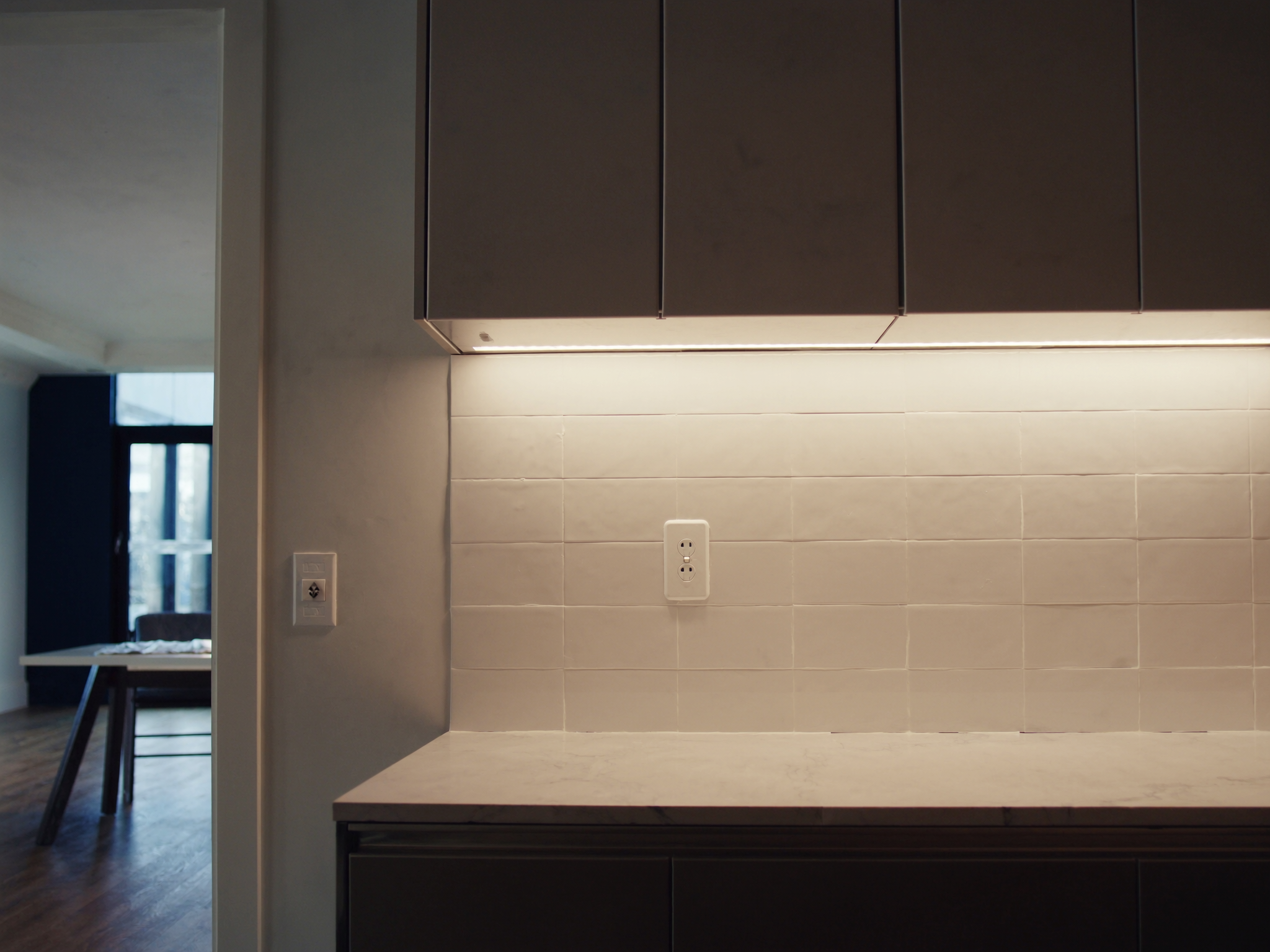 Kitchen electrical — Kitchen light and power point